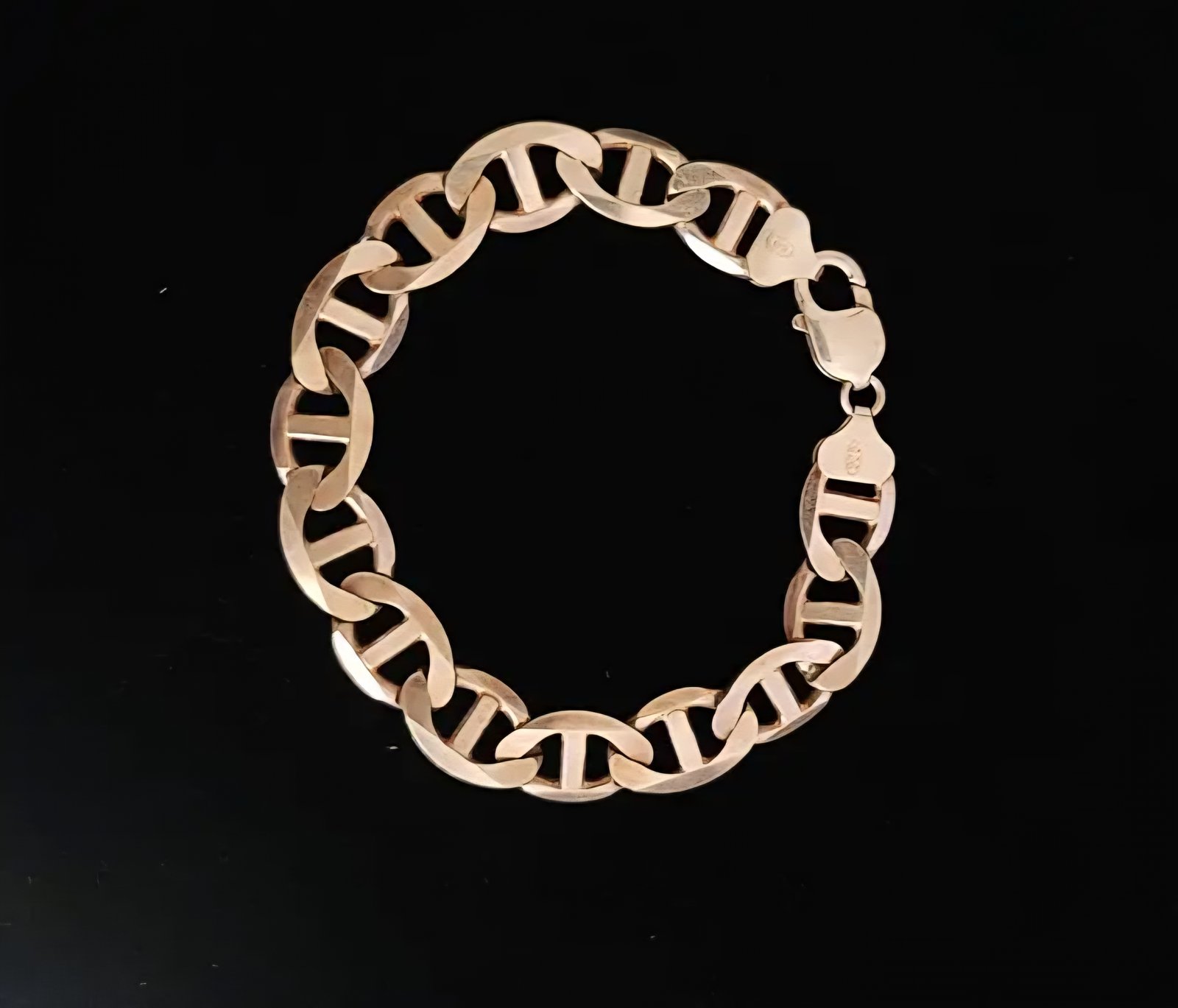 Men's bracelet chain type With silver polish