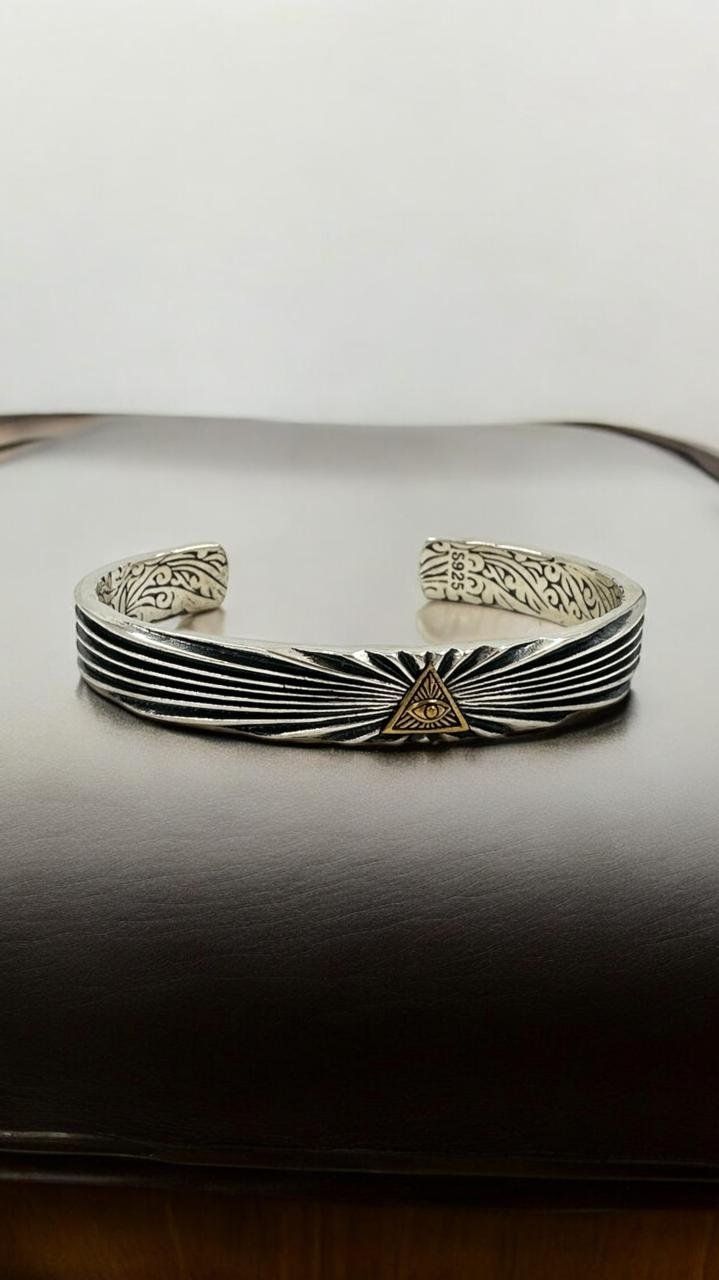 Antique & Gold Polish Open Model Men’s Kada