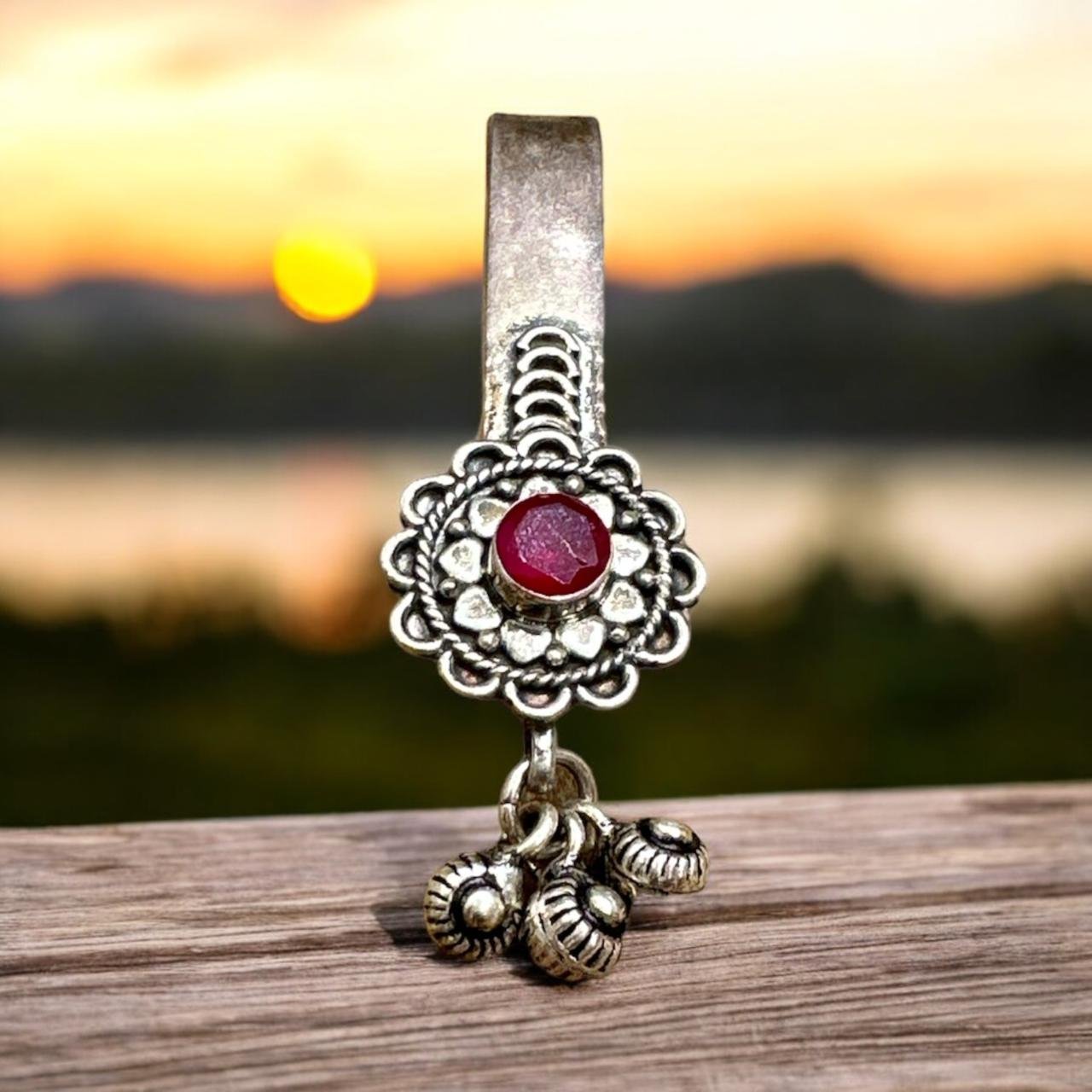 Antique Ruby Key Chain