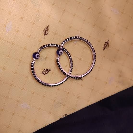 Baby Kada – Black Beads & Evil Eye Design