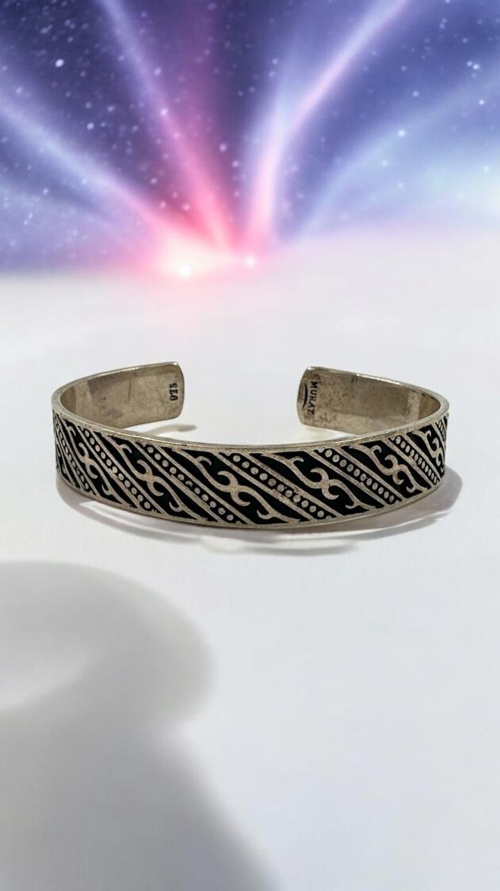 Black & Silver Polish Men’s Kada