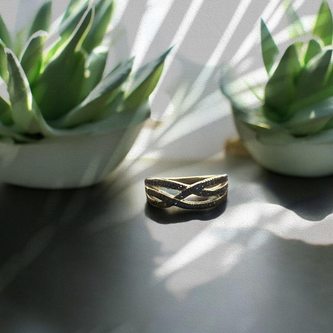 Blue Stone Silver Polish Ladies Ring