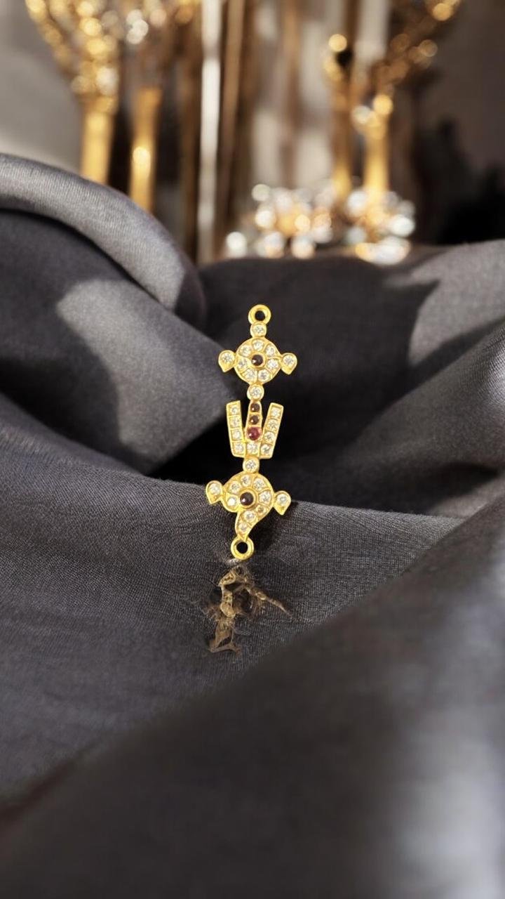 CZ & Ruby Side Pendant