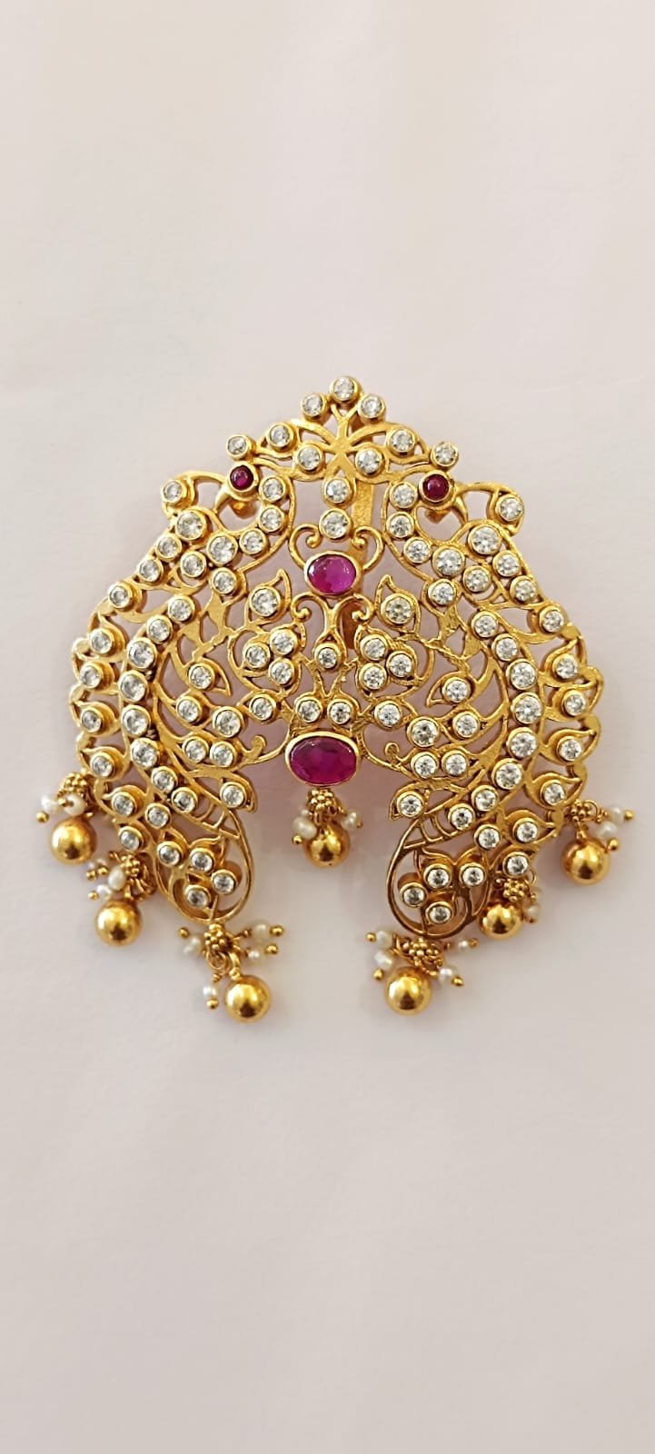 CZ & Ruby stone Pendent