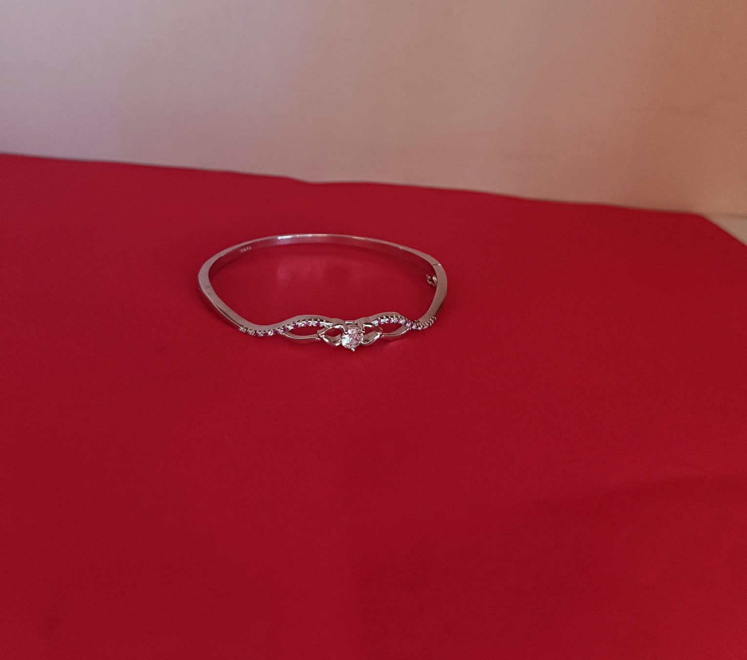 Cz stone Finger Rings with silver polish