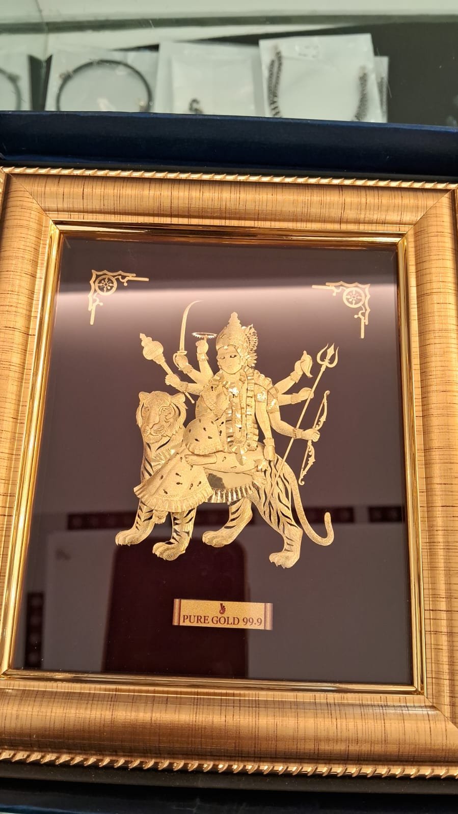 Durga Matha Gold Frame