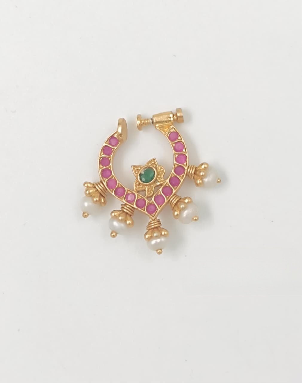 Floral Harmony Screw Nose Pin