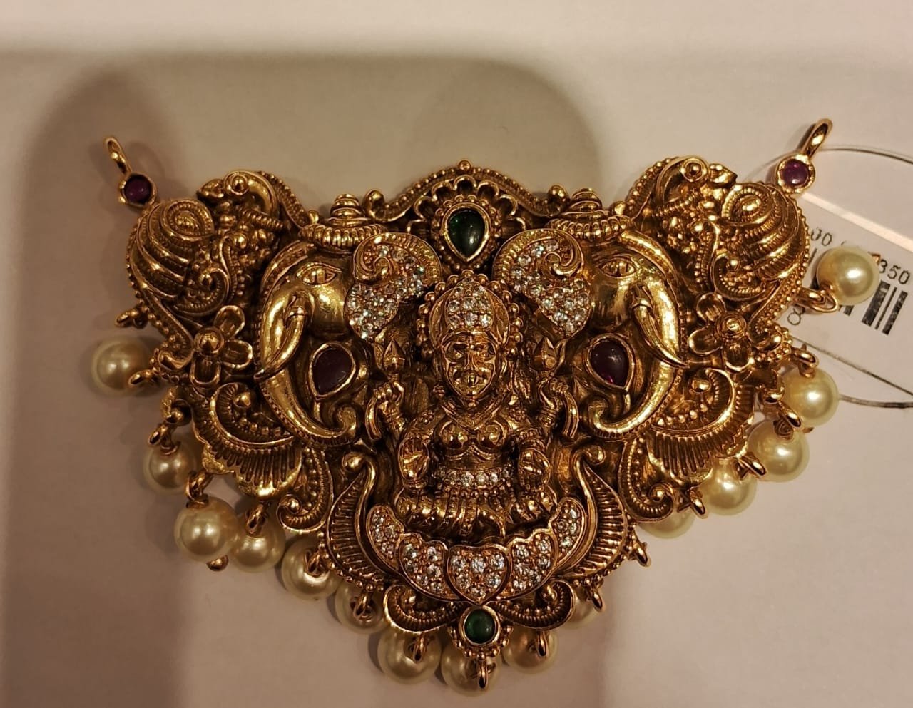 Gold Polish Laxmi Devi Pendant