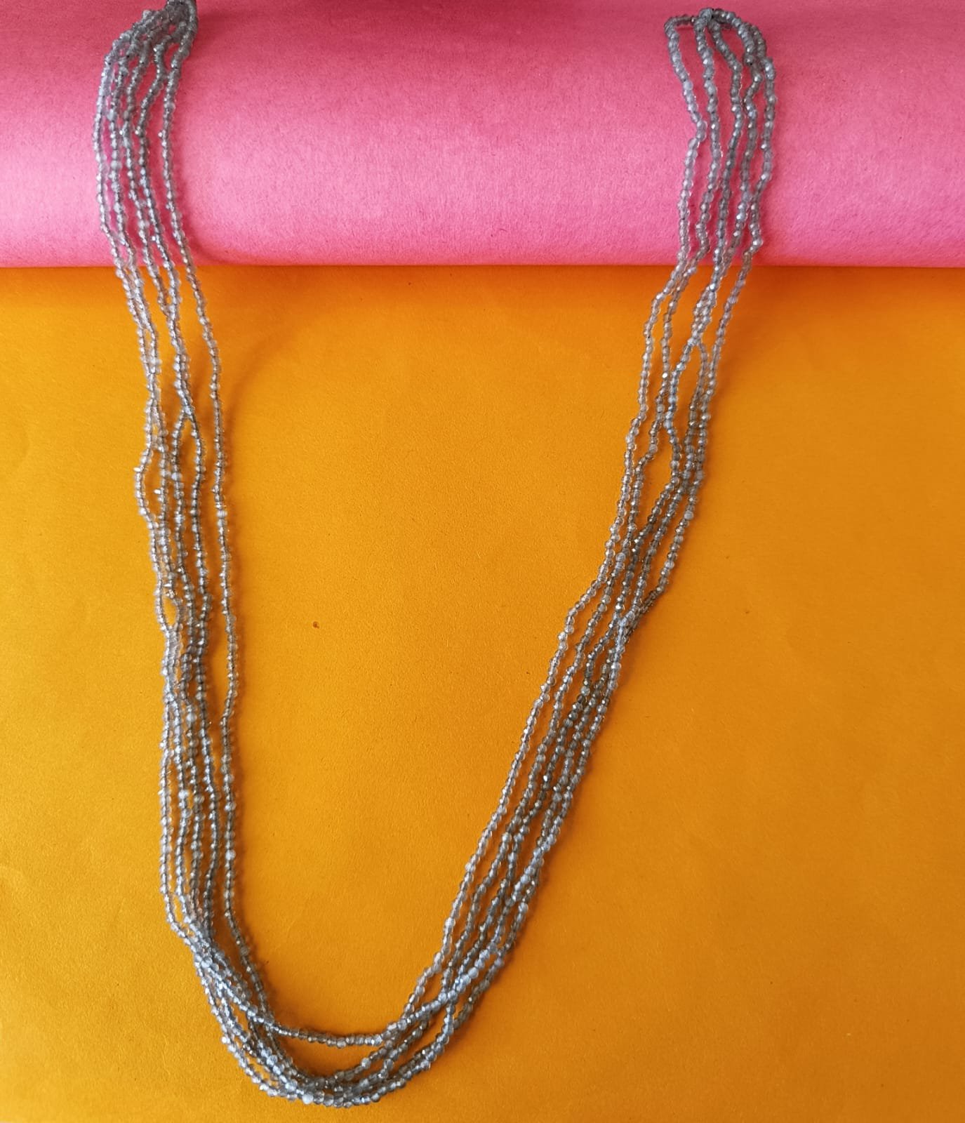 Grey Beads Bunch Chain