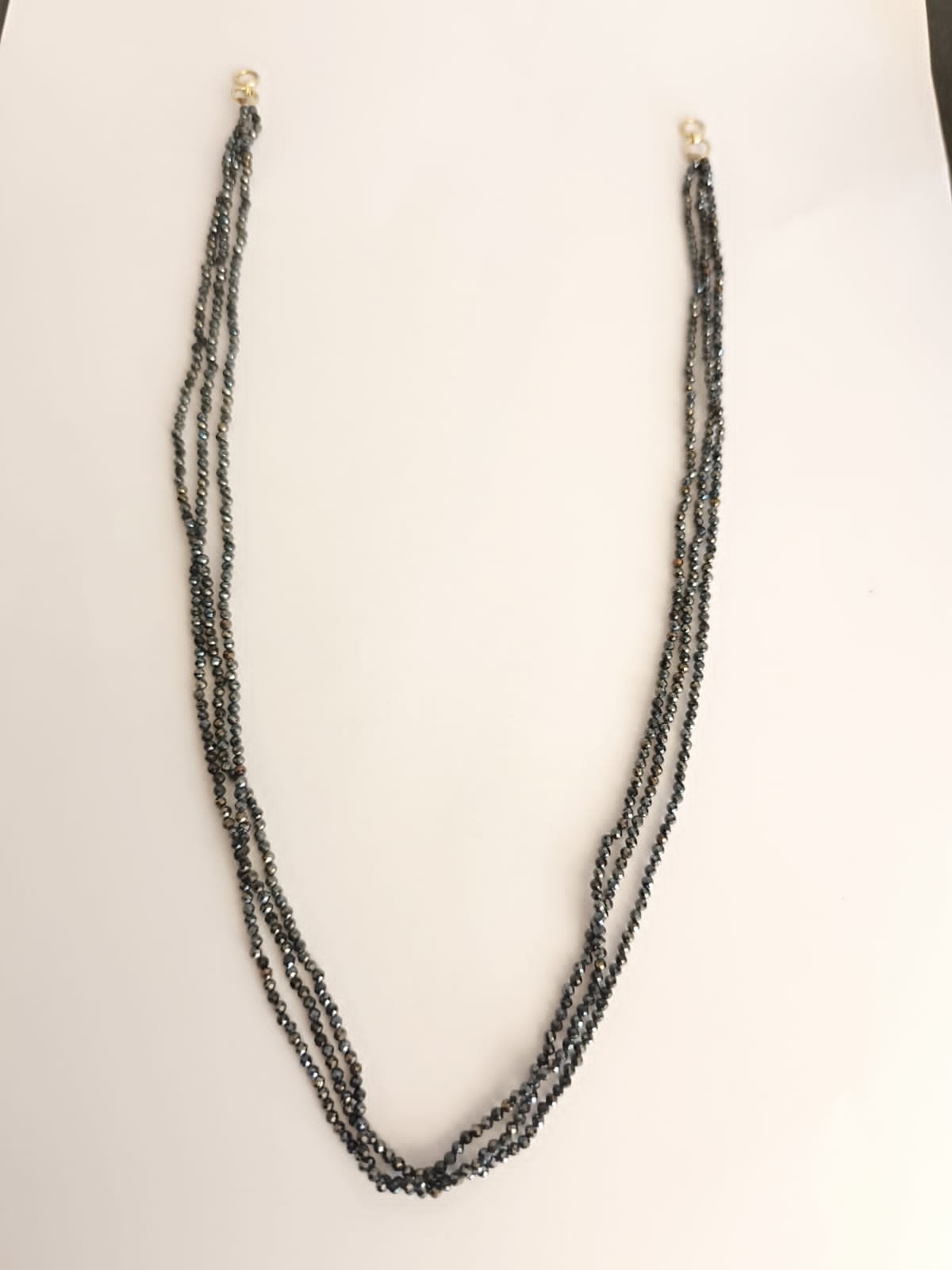 Grey colour beads  with 3 lines