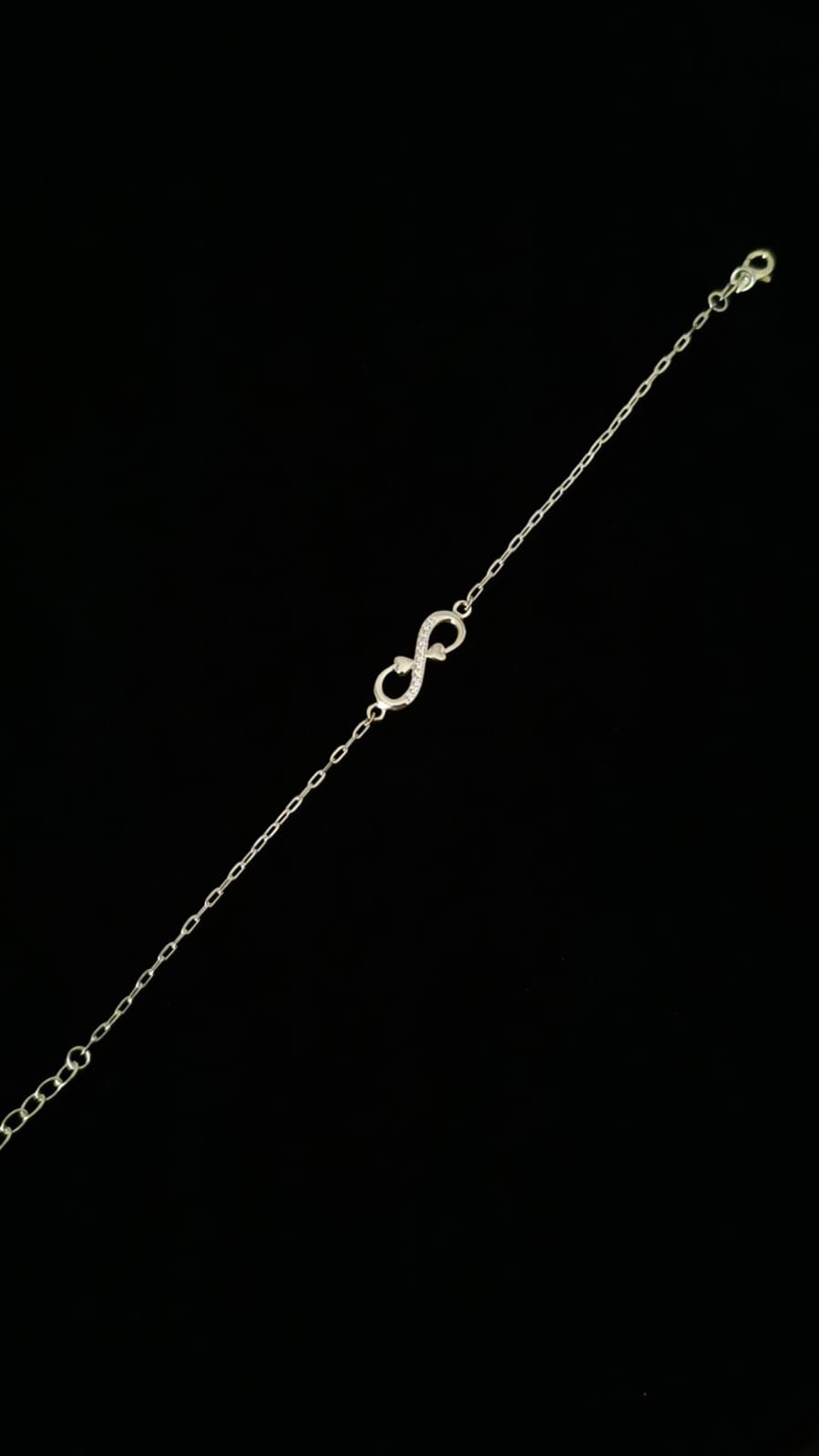 Jewellery Infinity CZ Chain Rakhi