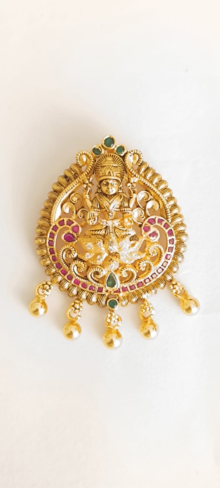 Laxmi Design Gold Polish Premium CZ Pendant