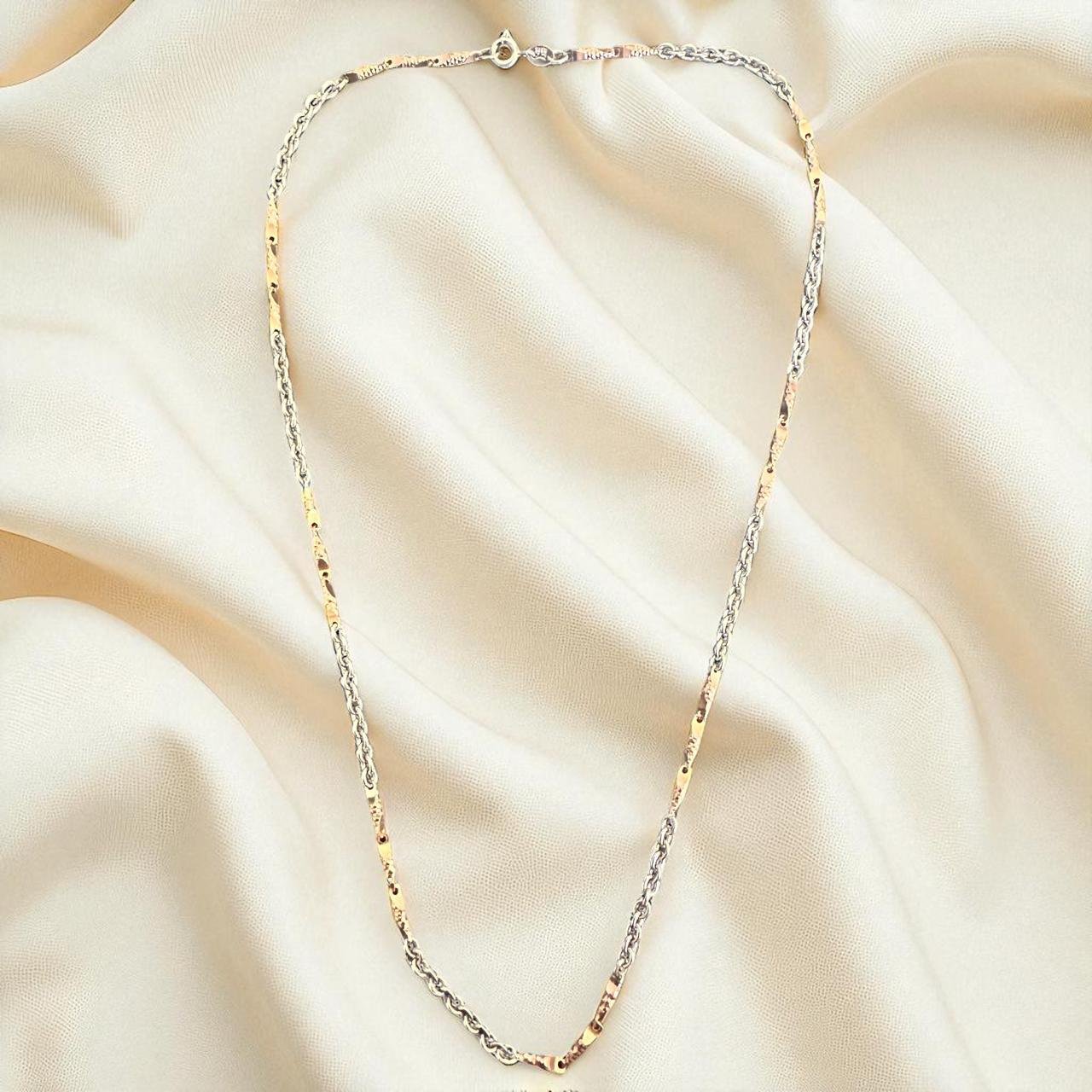 Men’s Chain – Silver & Rose Gold Polish