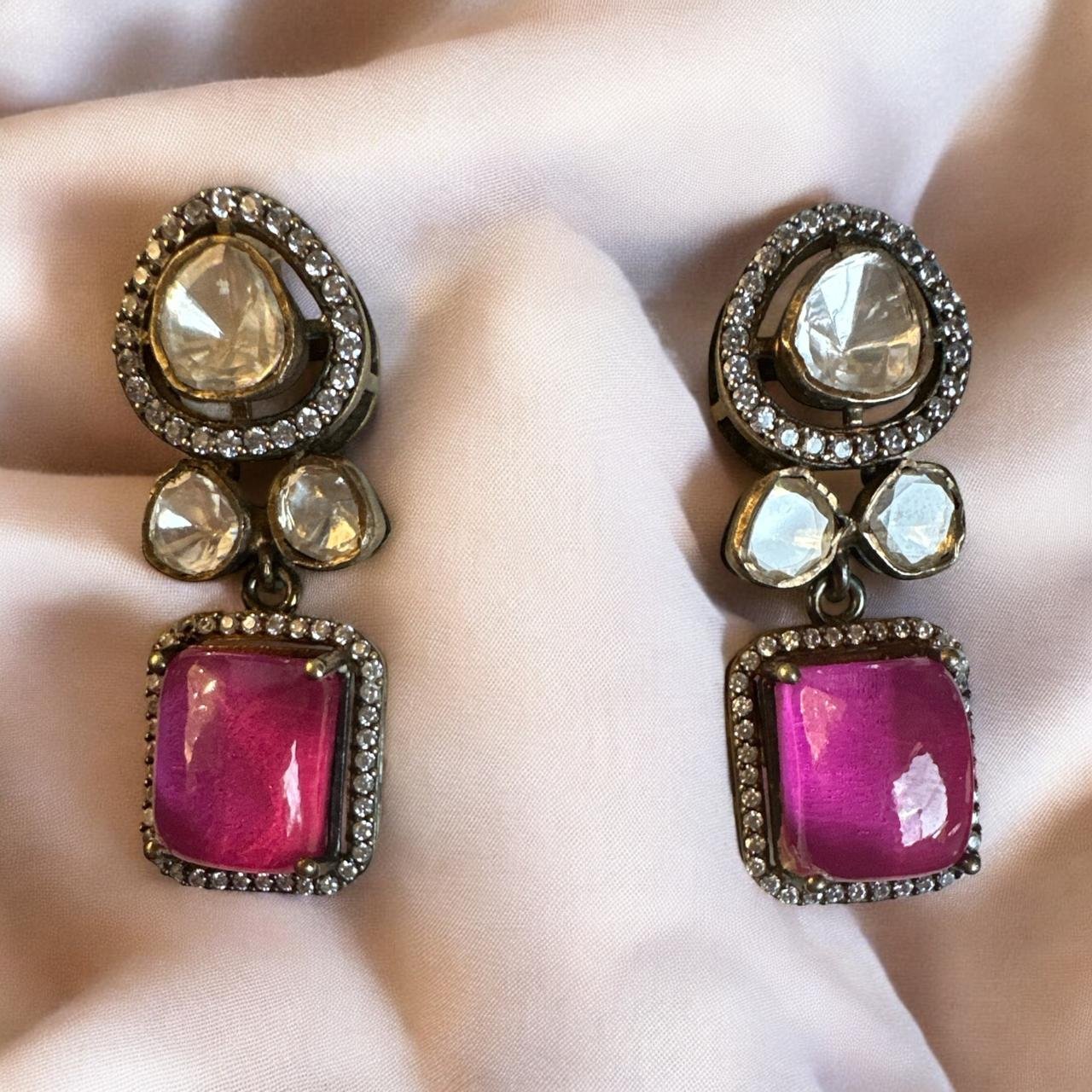 Mozanite CZ Pink Hangings