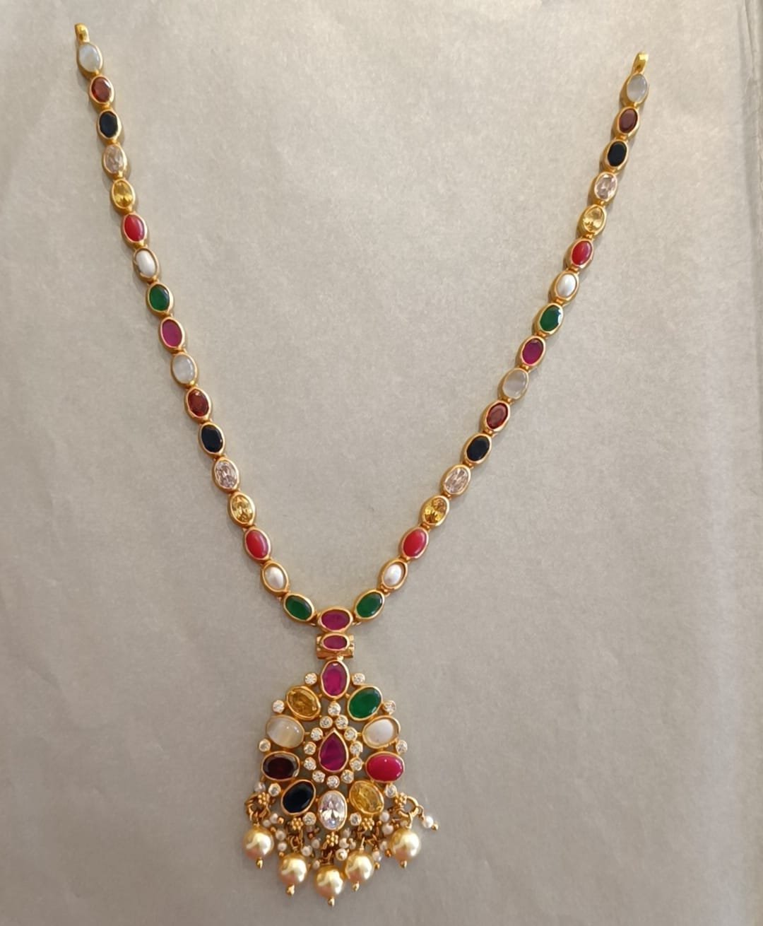 Navaratna CZ Necklace