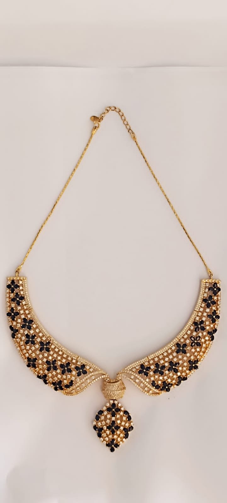 Necklace CZ stones with blue colour stones