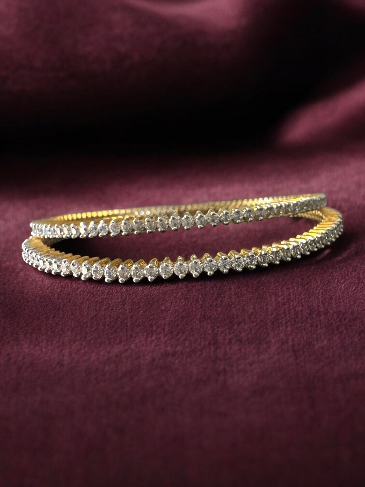 Premium CZ Gold Polish Bangle
