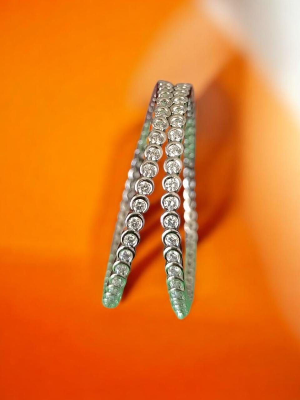 Premium CZ Silver Polish Bangle