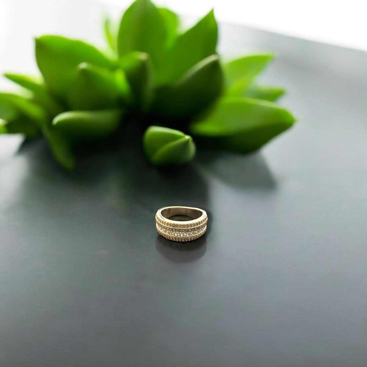 Premium CZ Silver Polish Ladies Ring