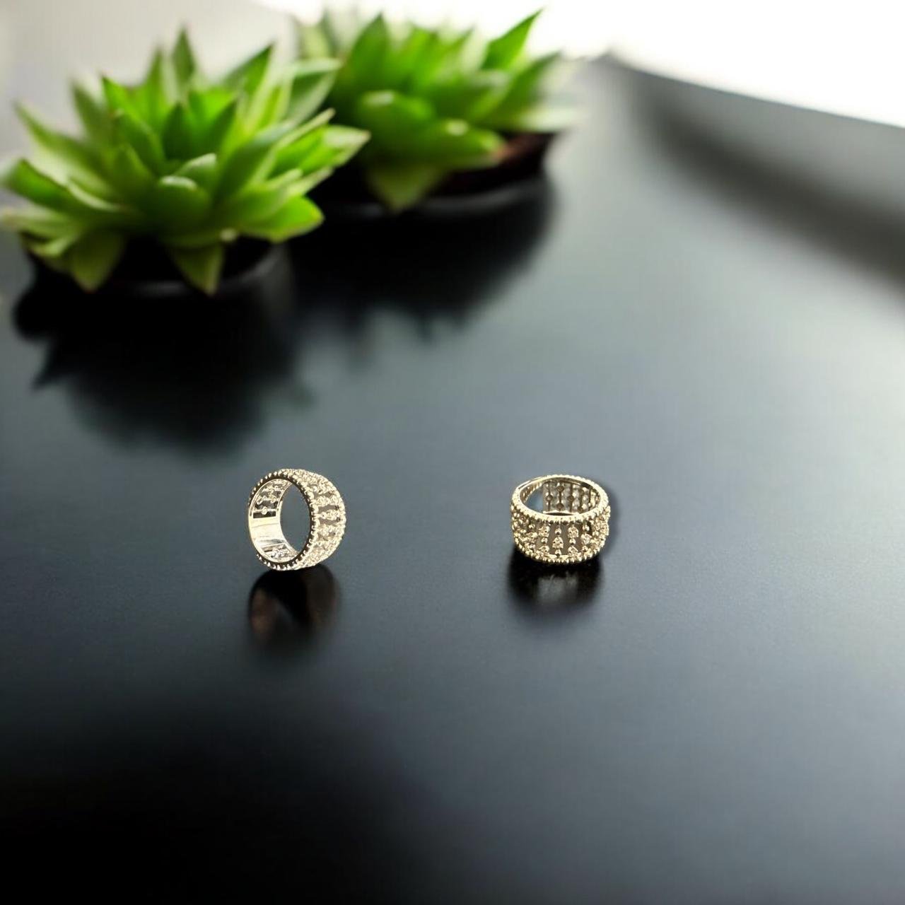 Premium CZ Silver Polish Ladies Ring