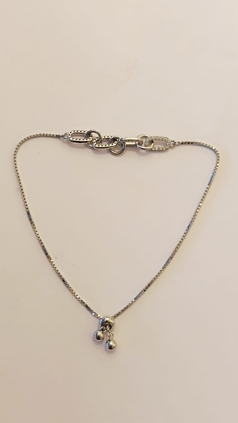 Premium cz stones small size stones with silver polish and chain model Bracelet al