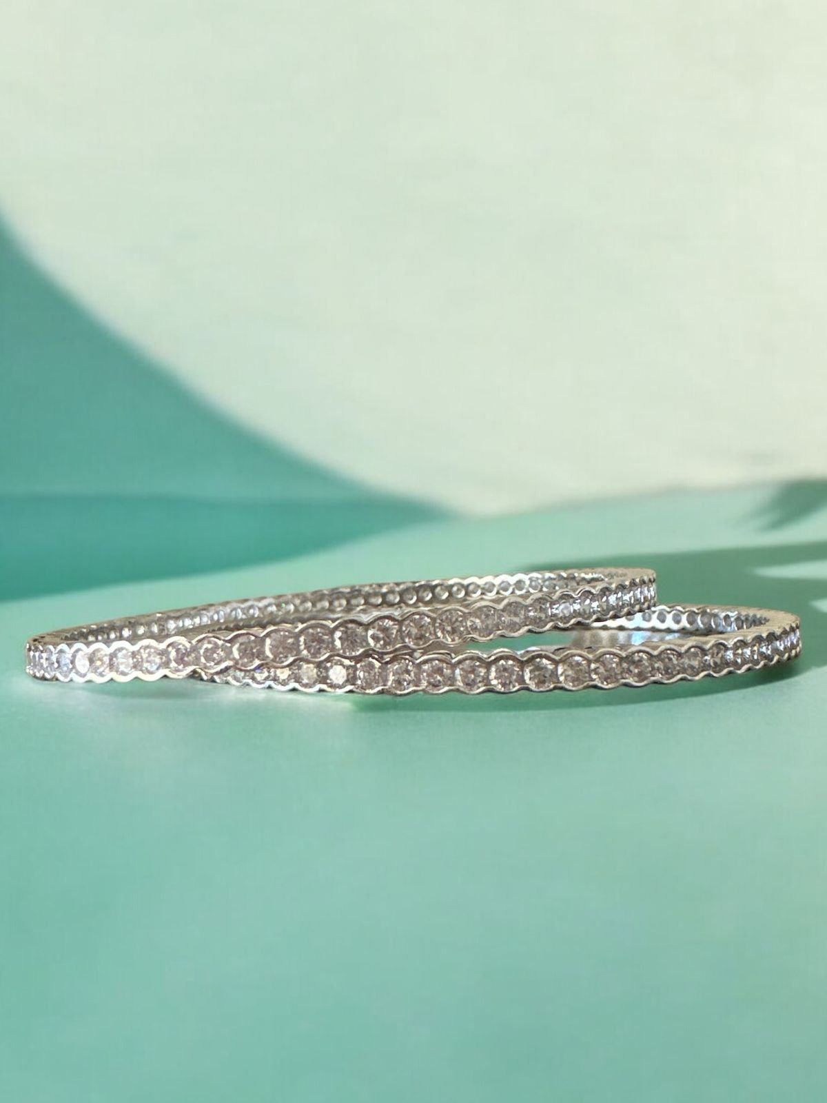 Premium cz stones with silver polish