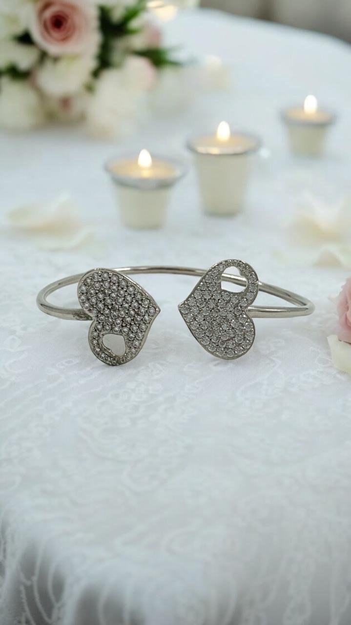 Premium cz stones with silver polish bracelet