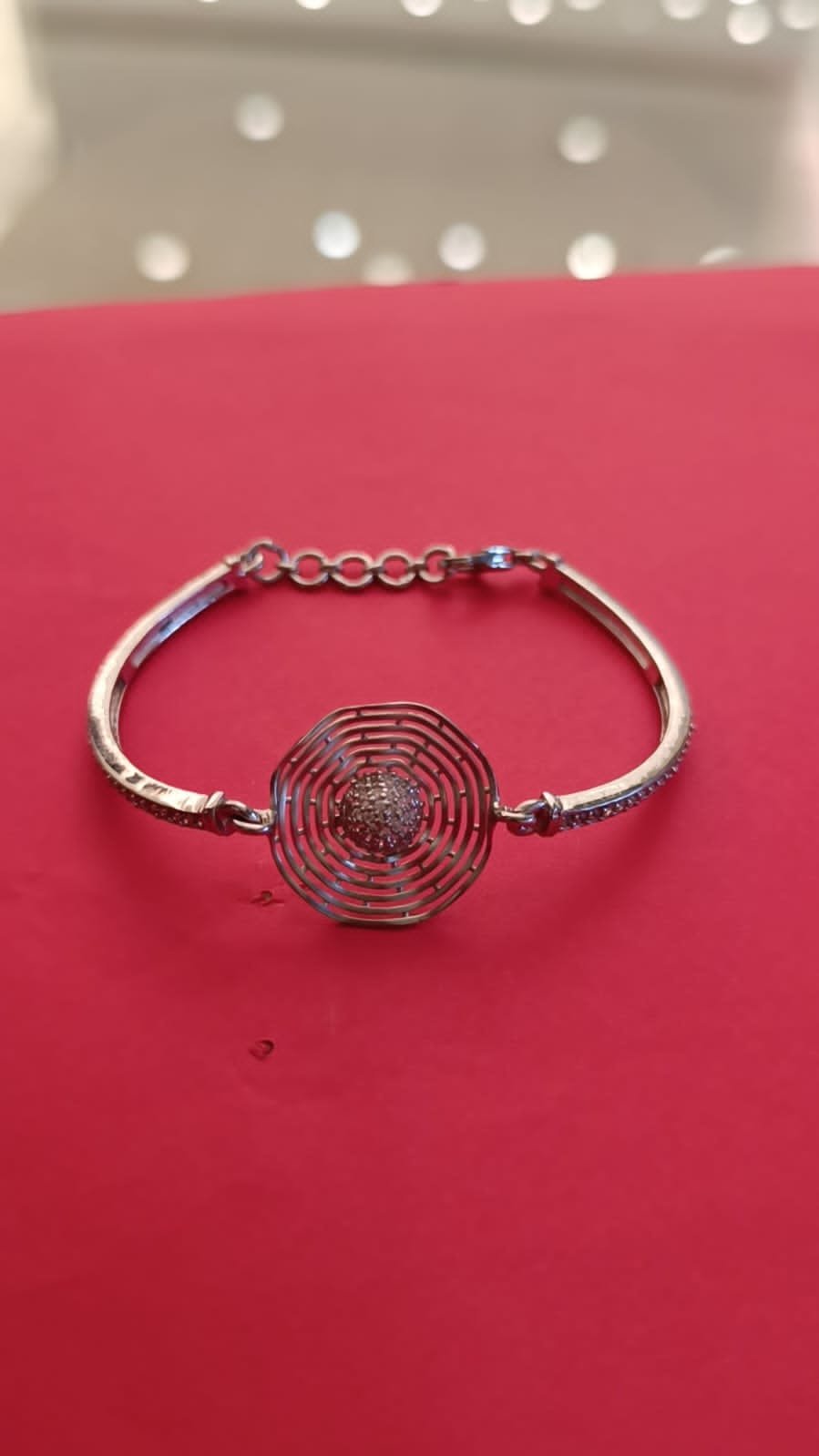 Premium cz stones with silver polish bracelet with chain model bracelet