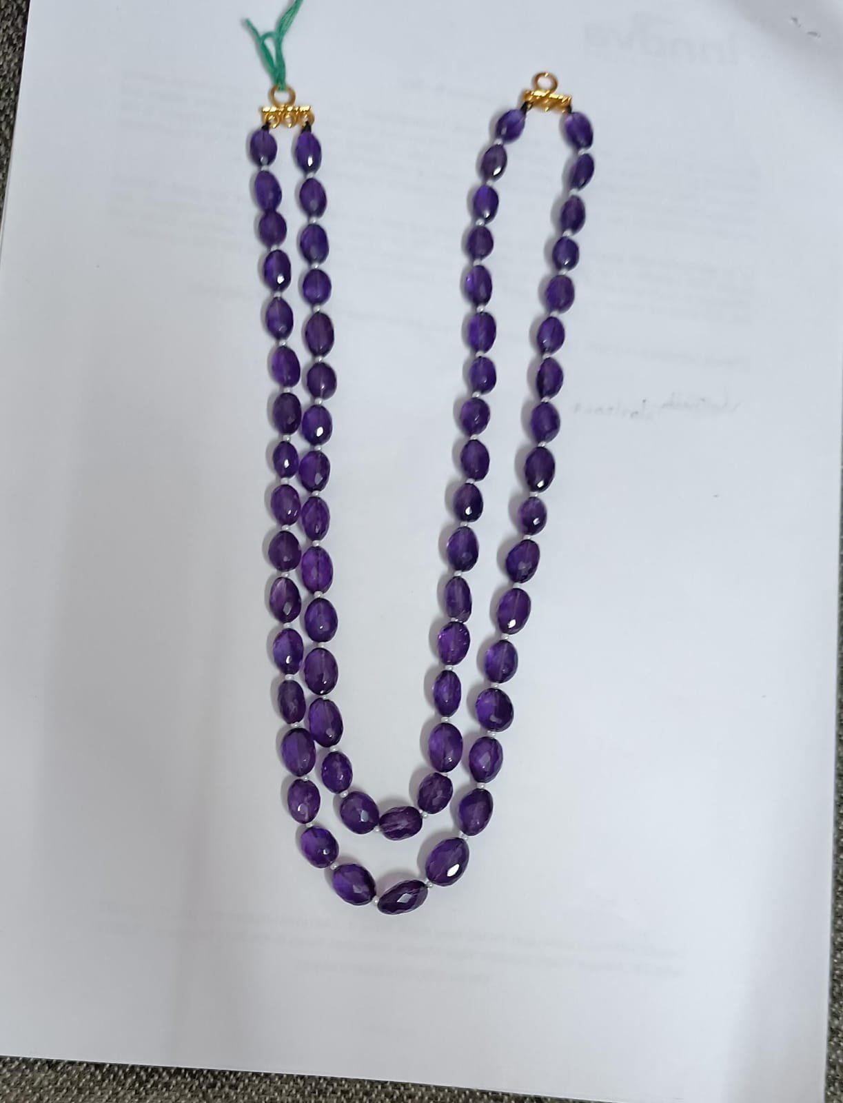 Purple Beads Pearl Chain