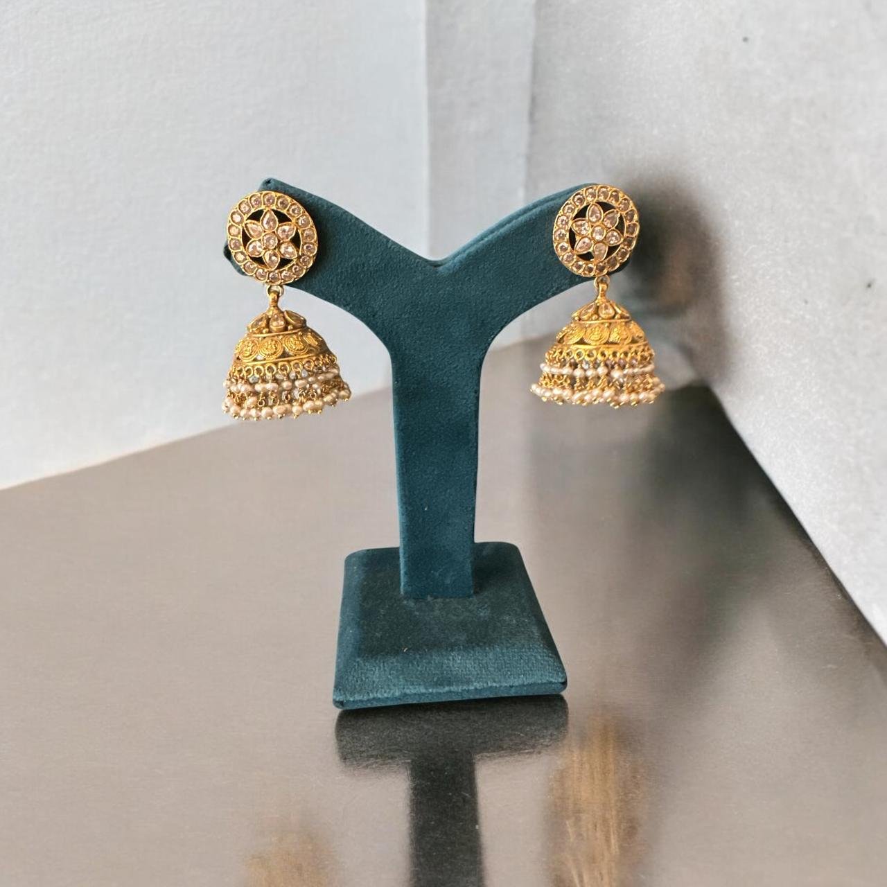 Red & Green Pota Stone Peacock Buttalu