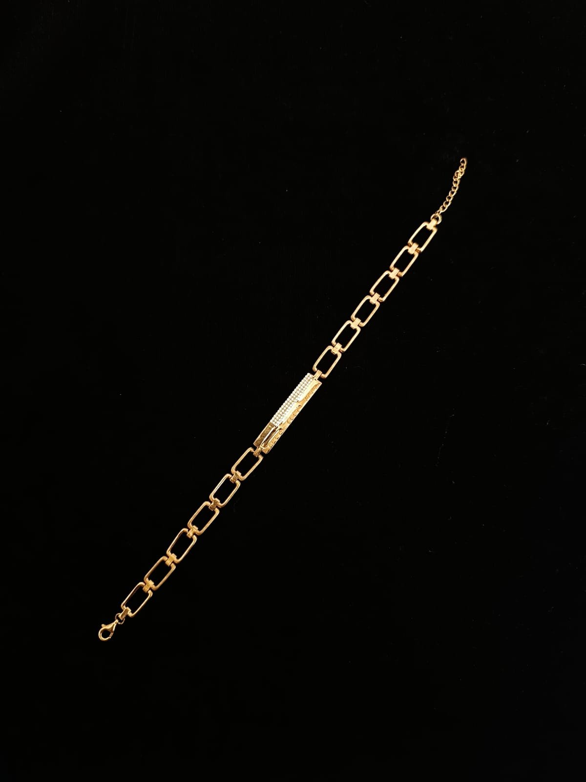 Rose Gold Polish Premium CZ Stones Men’s Bracelet