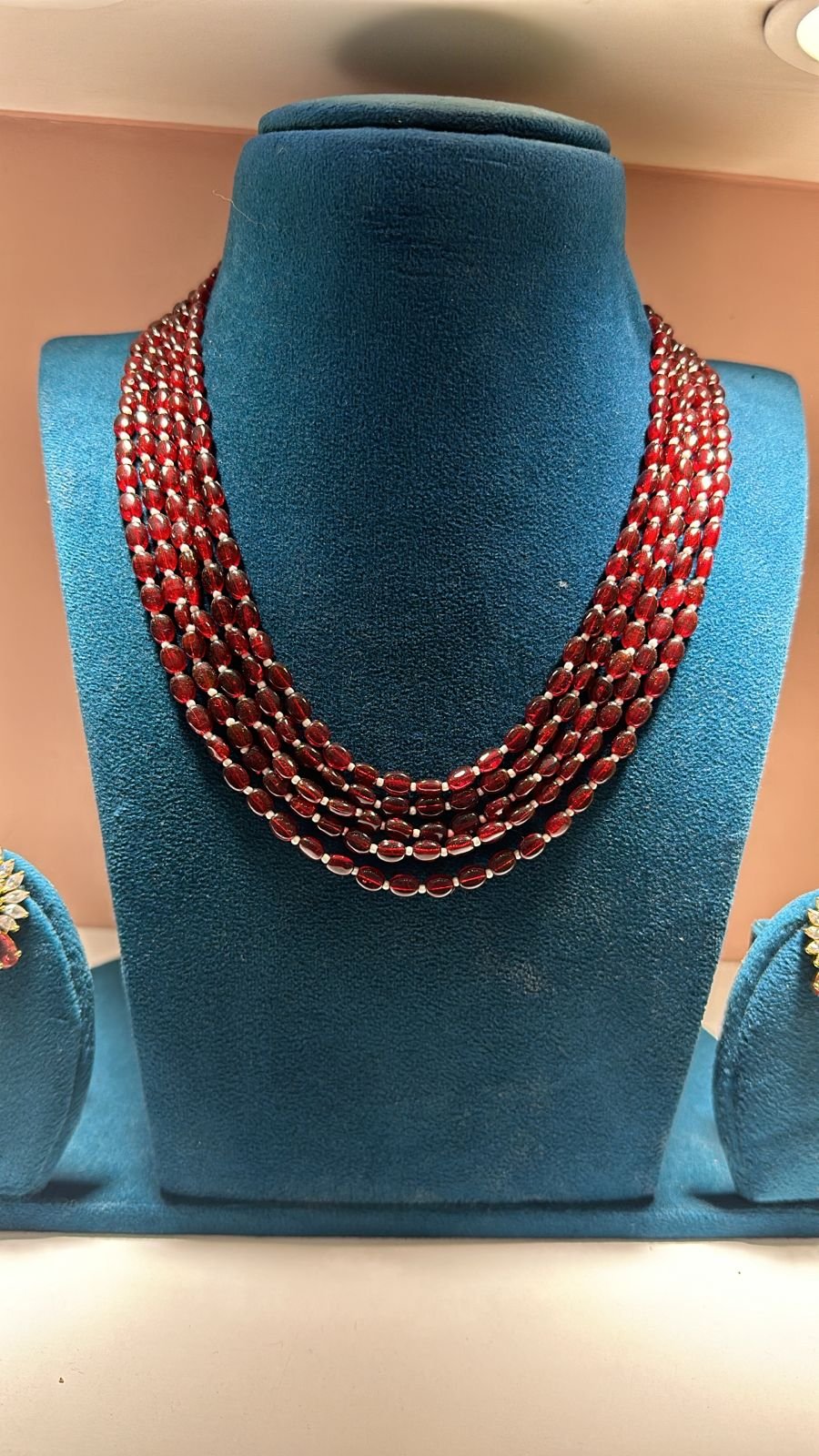 Ruby Beads Bunch 5 Line Thread Beads Chain