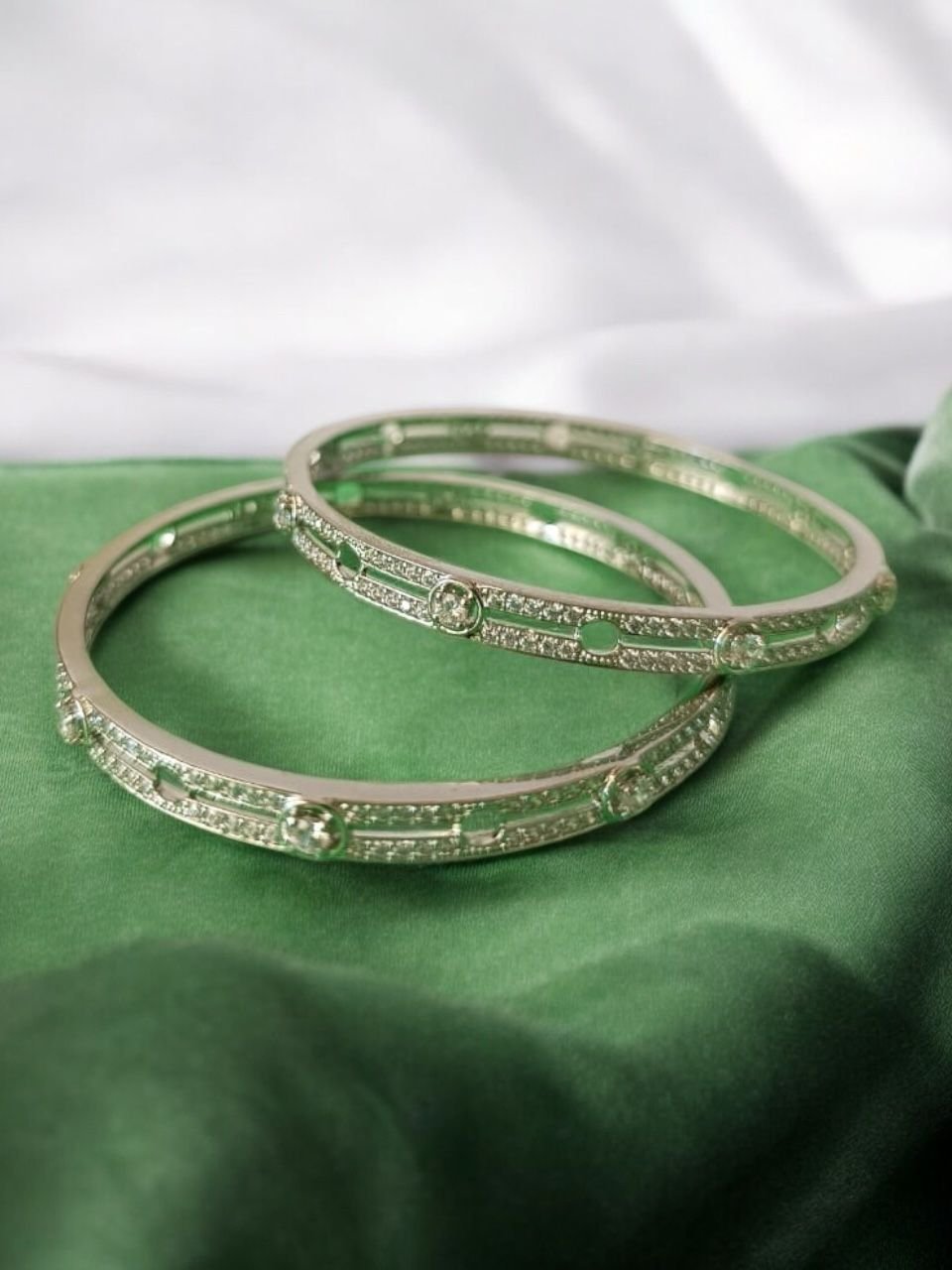 Silver polish premium cz stones