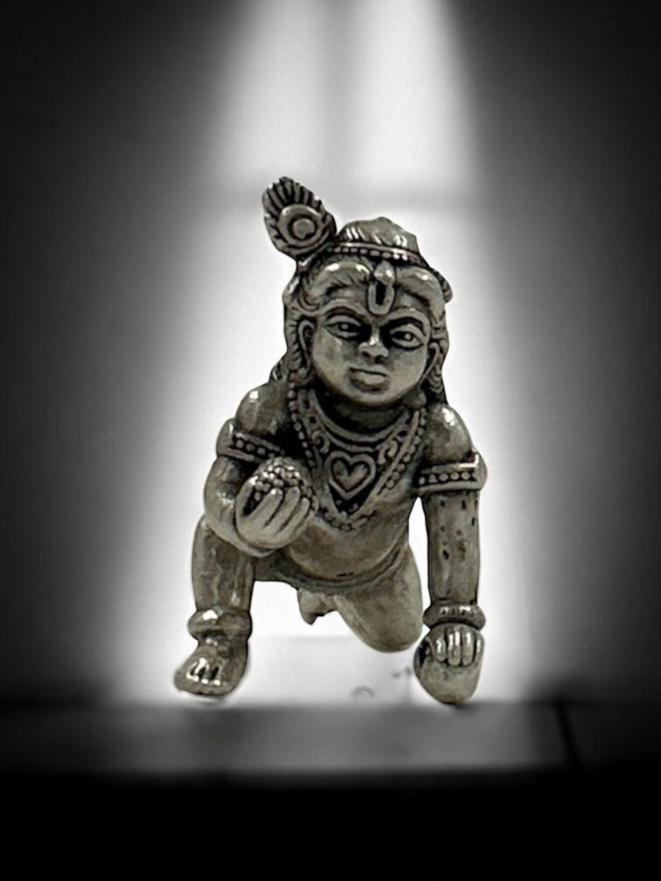 Small Krishna Idol – Silver Polish