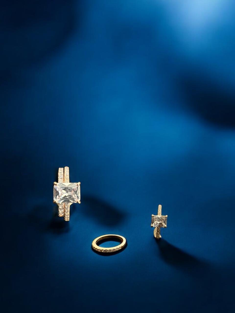 TitlePremium CZ Rose Gold 2-in-1 Ladies Ring