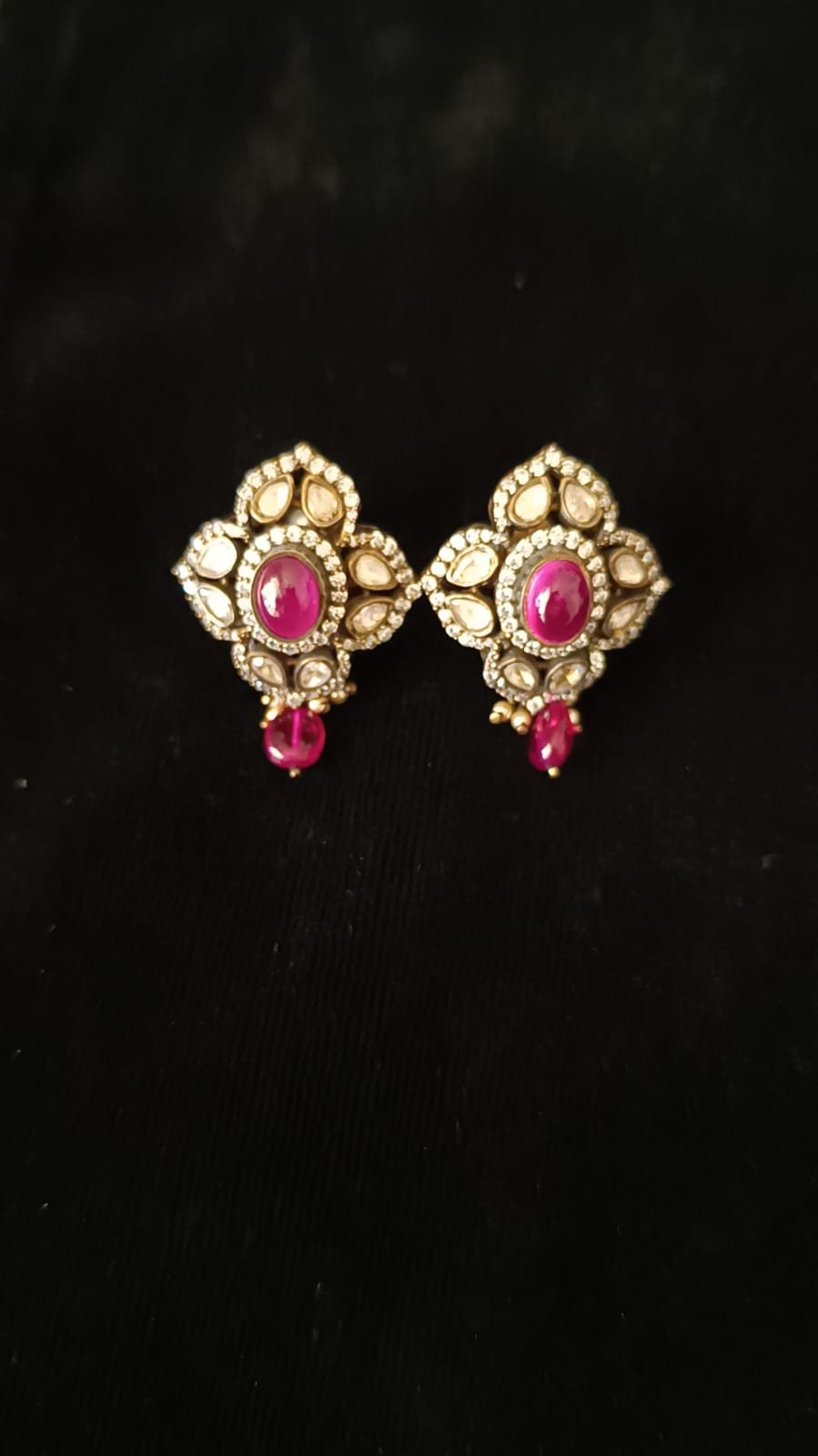 Victoria Pink Spark Studs
