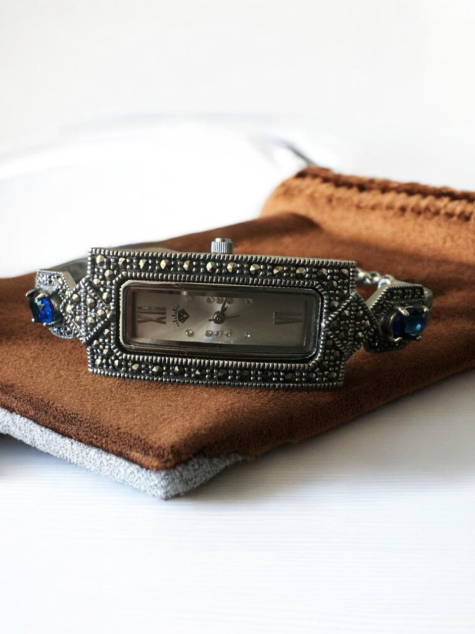 Women's watches with marker stones  & blue stones